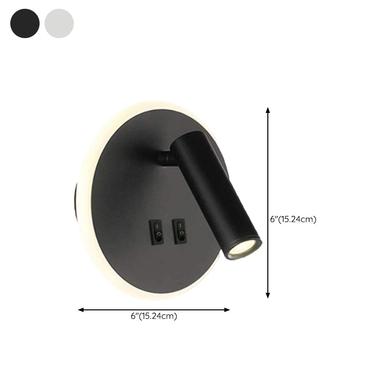 Modern Style Wall Lamp Metal 2 Lights Sconce Light for Bedroom