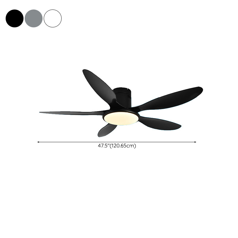 Nordic Style Ceiling Fan Lamp LED Circle Shape Ceiling Fan Light for Living Room