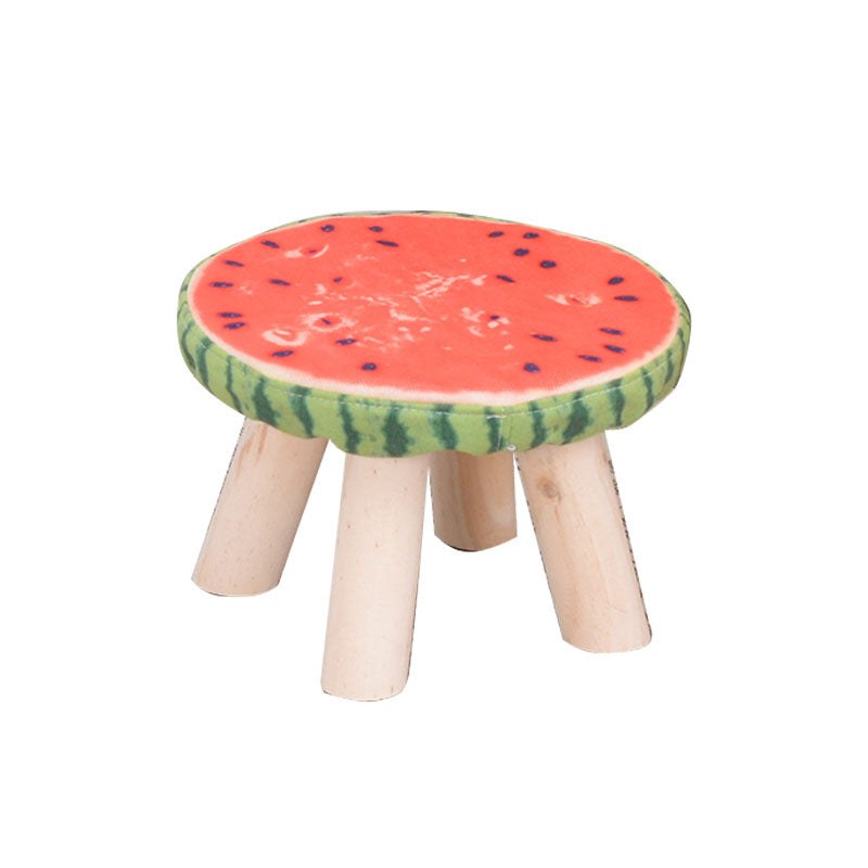 Modern Watermelon Standard Tear Resistant Round Standard for Living Room