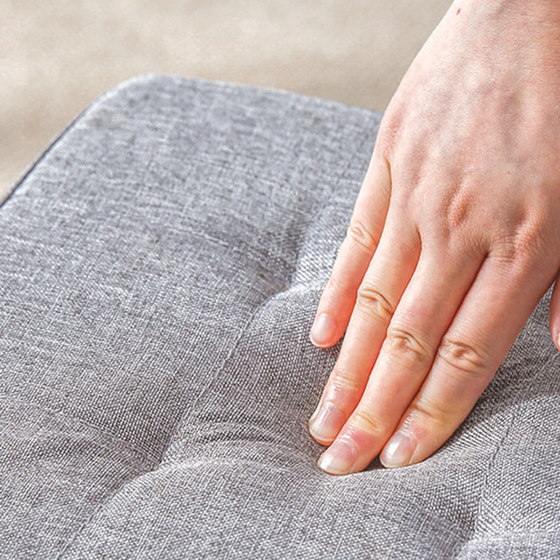 Tufted Pouf Solid Color Fabric Square Scratch Resistant Pouf Ottoman with Storage