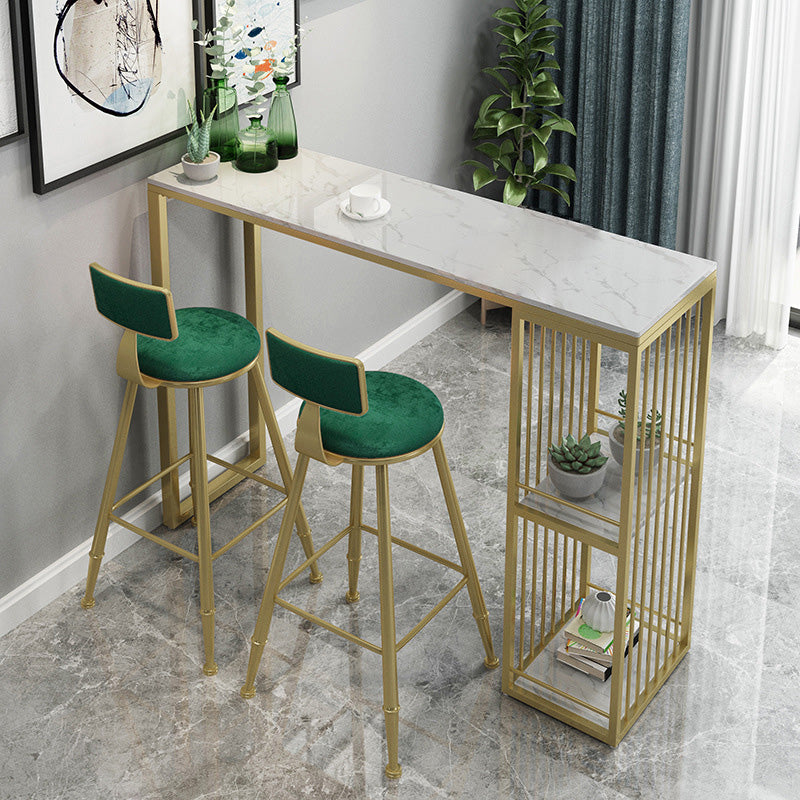 Contemporary Iron Counter Height Stools Armless Bar Stool with Black