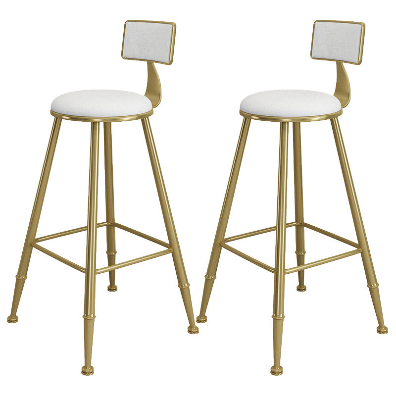 Contemporary Iron Counter Height Stools Armless Bar Stool with Black