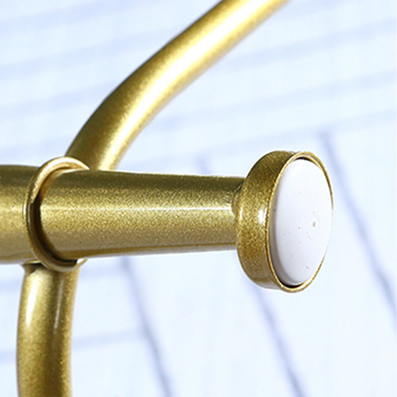 Glam Style Velvet Barstool Round Bar Height Stool with Gold Frame