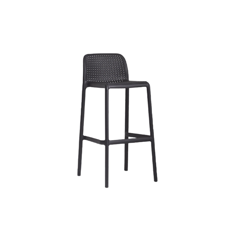 Industrial Plastic Low Back Bar Stool Armless Stackable Bar Stool