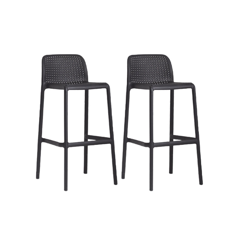 Industrial Plastic Low Back Bar Stool Armless Stackable Bar Stool