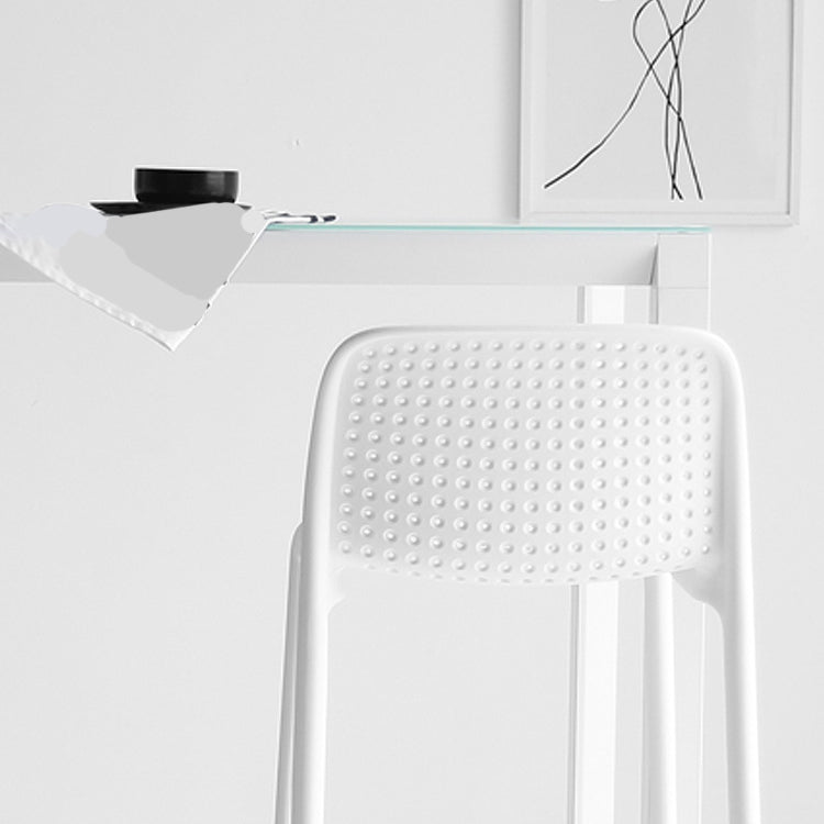 Industrial Plastic Low Back Bar Stool Armless Stackable Bar Stool