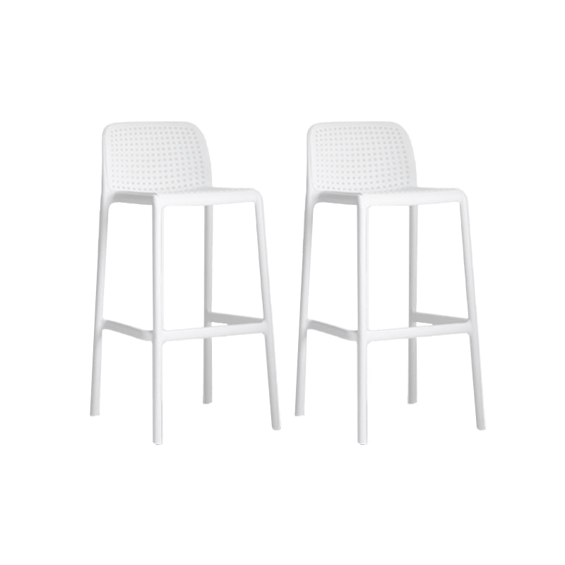 Industrial Plastic Low Back Bar Stool Armless Stackable Bar Stool