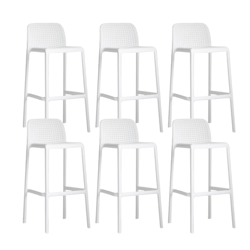 Industrial Plastic Low Back Bar Stool Armless Stackable Bar Stool