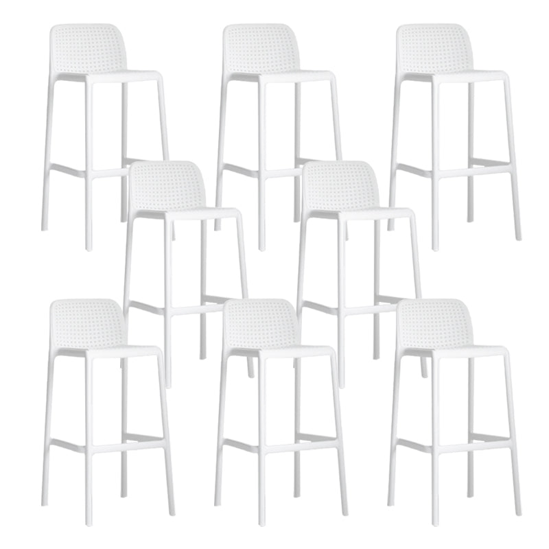 Industrial Plastic Low Back Bar Stool Armless Stackable Bar Stool