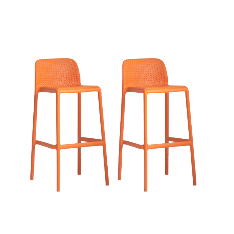 Industrial Plastic Low Back Bar Stool Armless Stackable Bar Stool