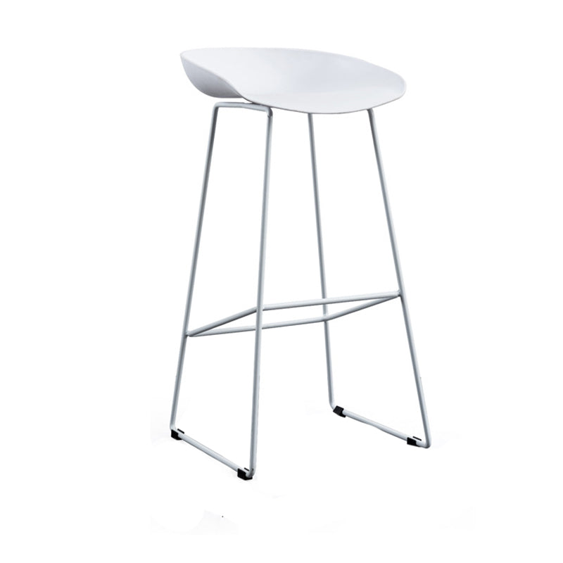 Glam Metal Counter Height Stools with Footrest Bar Stool for Indoor