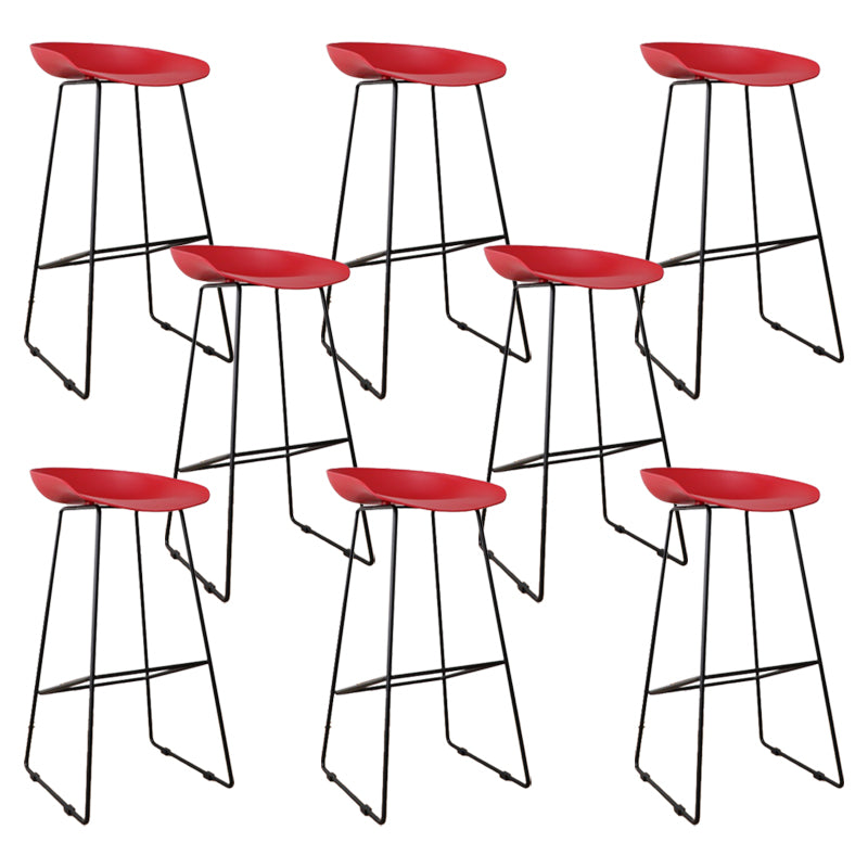 Glam Metal Counter Height Stools with Footrest Bar Stool for Indoor