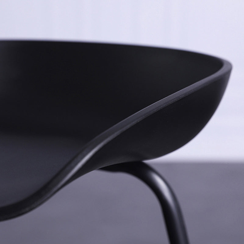 Contemporary Metal Counter Height Stools Low Back Bar Stool with Footrest