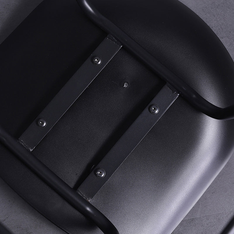 Contemporary Metal Counter Height Stools Low Back Bar Stool with Footrest