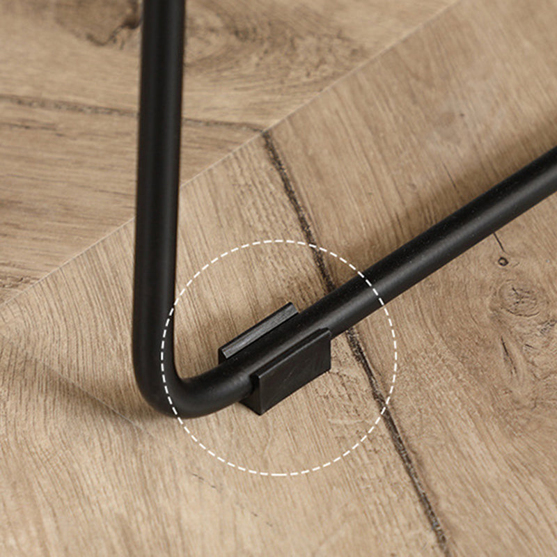 Industrial Faux Leather Bar Stools Metal Barstool in Black and Brown