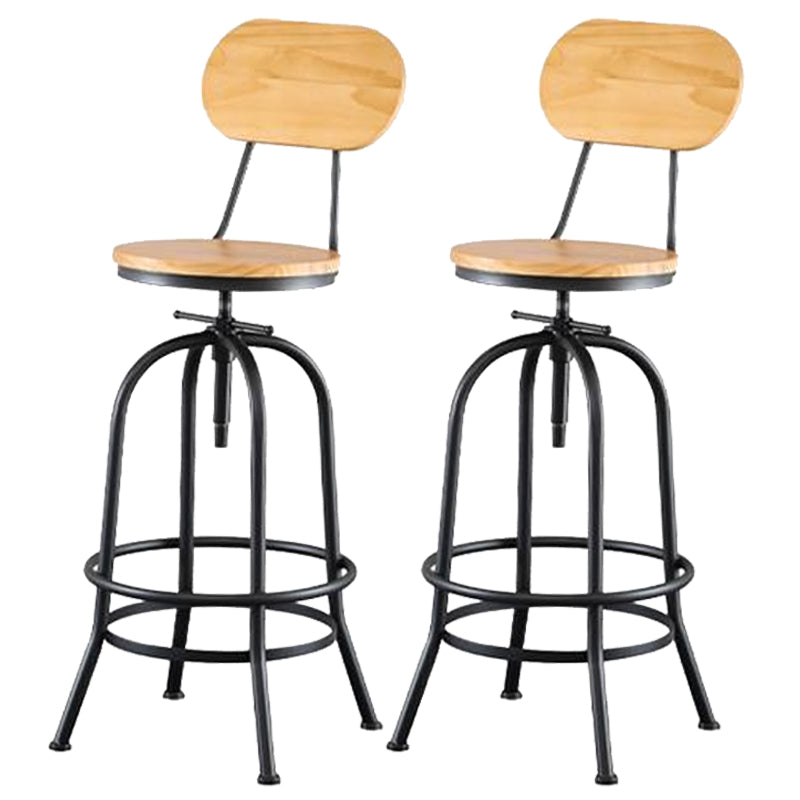 Adjustable Height Bar Stool Contemporary Barstool with Metal Leg