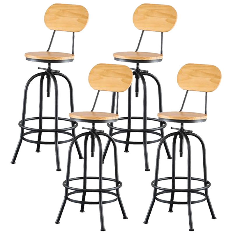 Adjustable Height Bar Stool Contemporary Barstool with Metal Leg