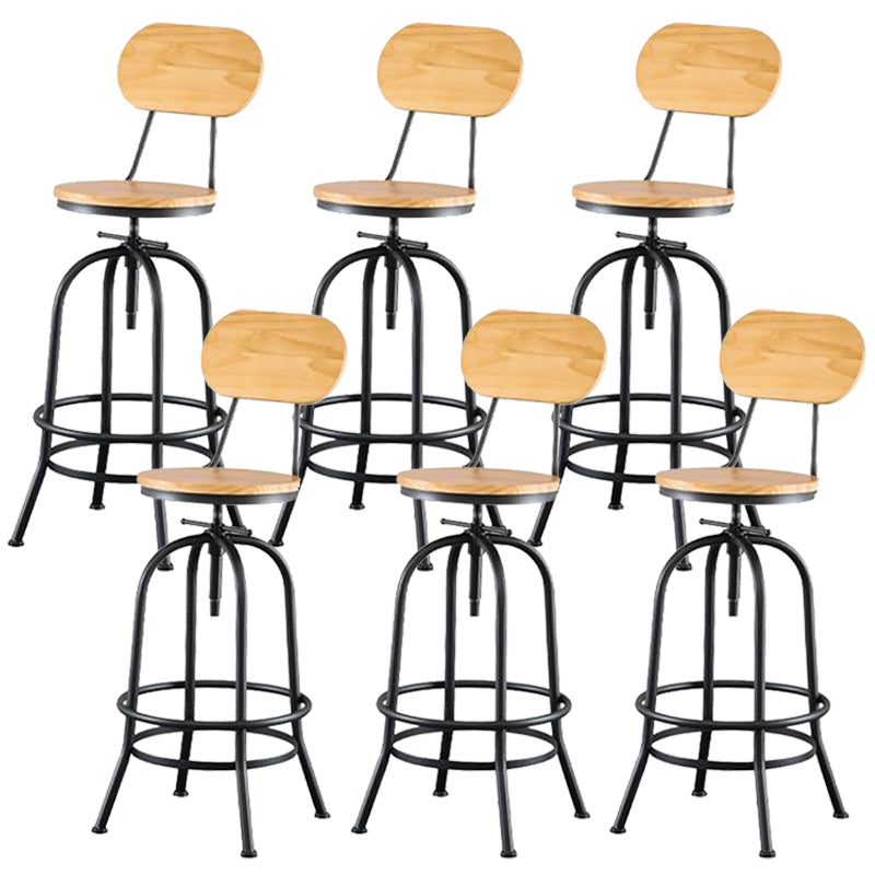 Adjustable Height Bar Stool Contemporary Barstool with Metal Leg