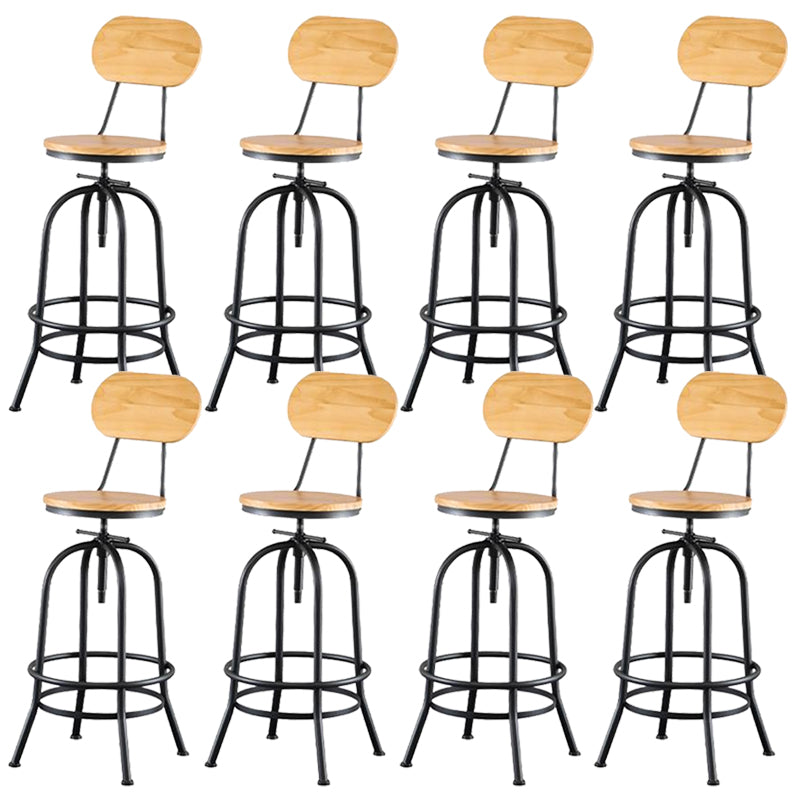 Adjustable Height Bar Stool Contemporary Barstool with Metal Leg