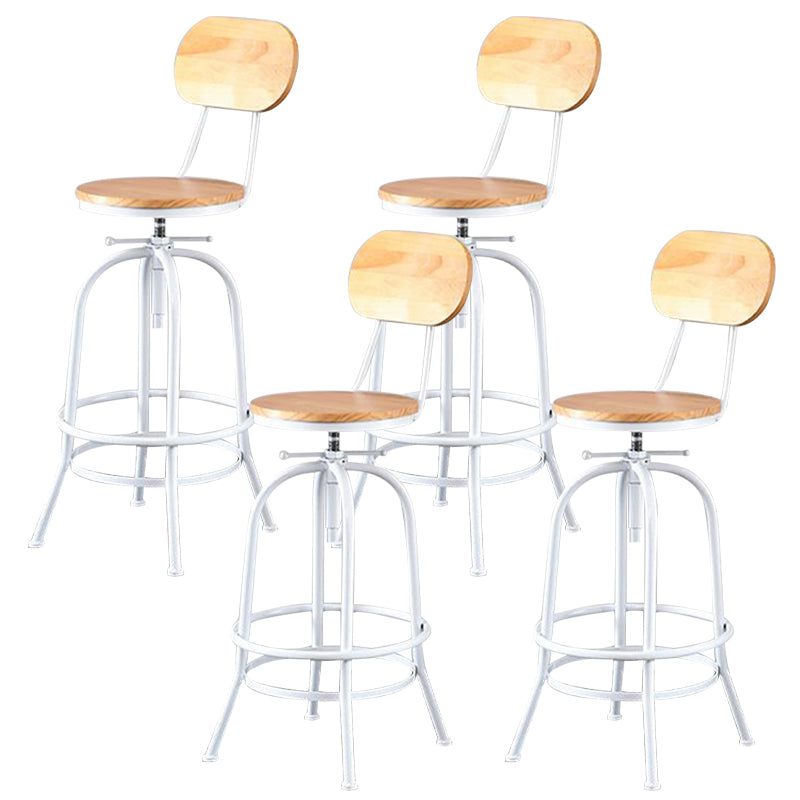 Adjustable Height Bar Stool Contemporary Barstool with Metal Leg