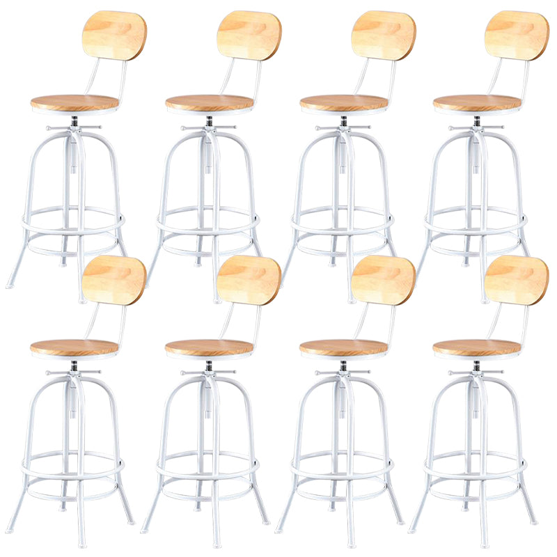 Adjustable Height Bar Stool Contemporary Barstool with Metal Leg