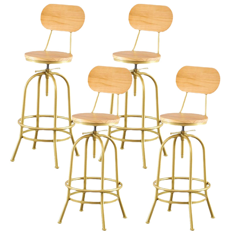 Adjustable Height Bar Stool Contemporary Barstool with Metal Leg
