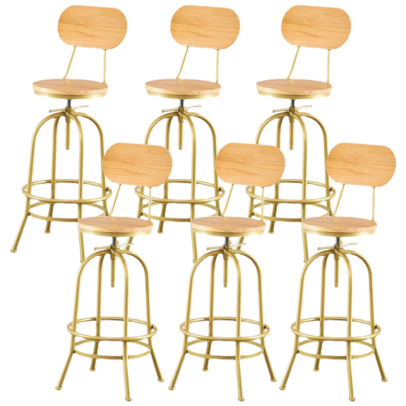 Adjustable Height Bar Stool Contemporary Barstool with Metal Leg