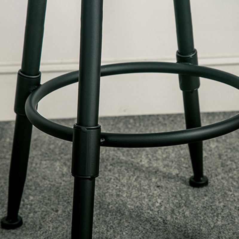 Adjustable Height Bar Stools Industrial Barstool with Metal Legs