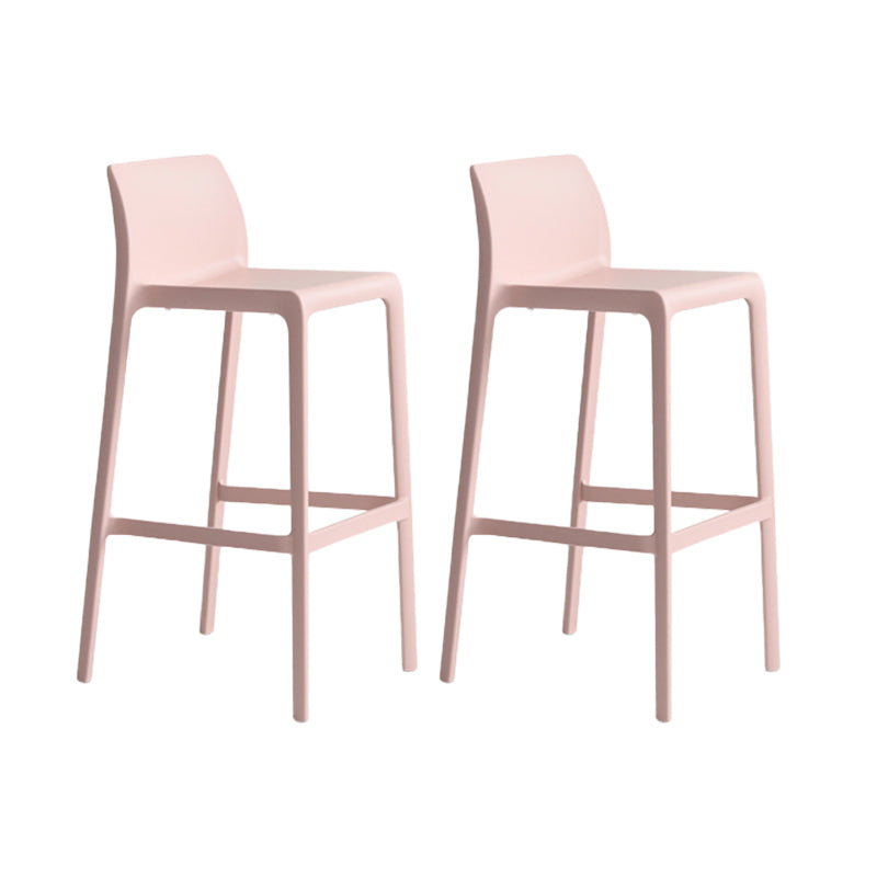 Industrial Stackable Indoor Bar Stool Plastic Armless Bar Height Stool