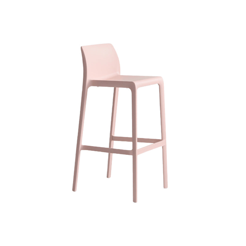 Industrial Stackable Indoor Bar Stool Plastic Armless Bar Height Stool