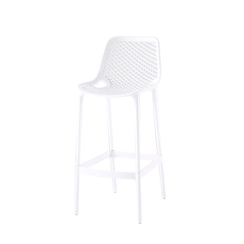 Pp Plastic Bar Height Stool Indoor Industrial Armless Bar Stool with Footrest
