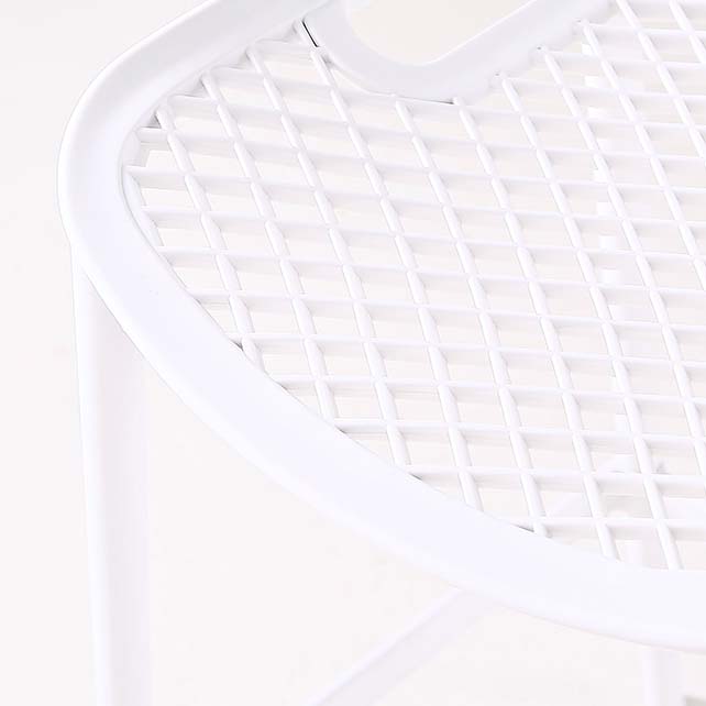 Pp Plastic Bar Height Stool Indoor Industrial Armless Bar Stool with Footrest