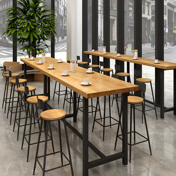 Contemporary Bar Stool Backrest Barstool with Black Metal Legs