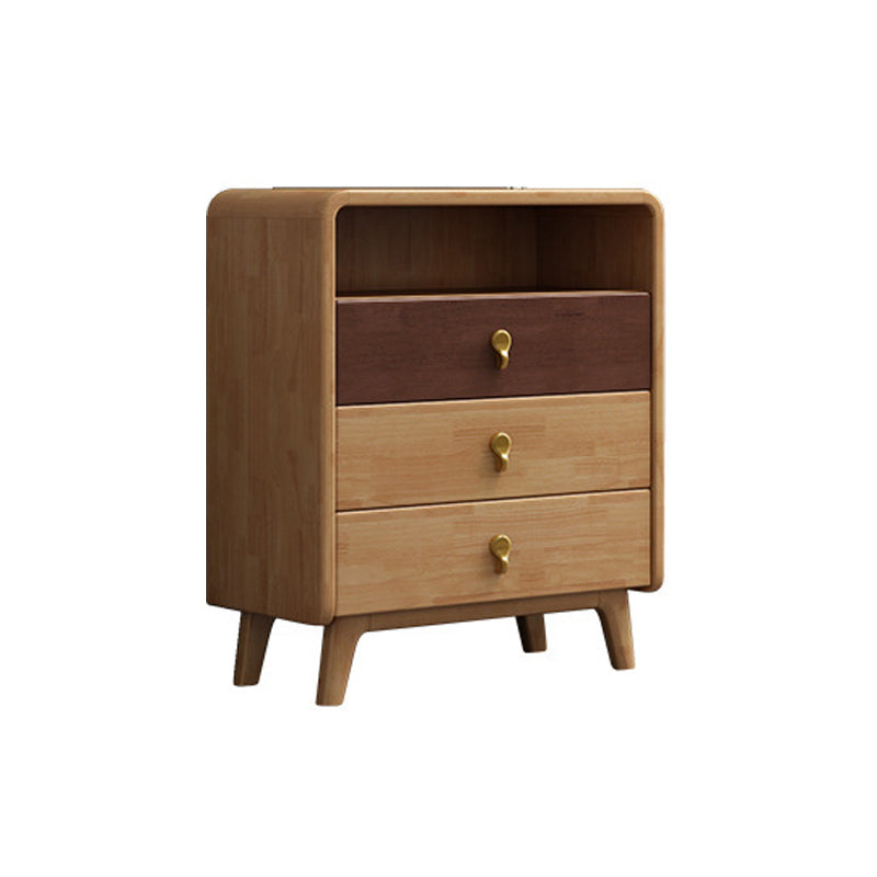Contemporary Chest Solid Wood with Drawer Rectangle Squared Legs Accent Chest