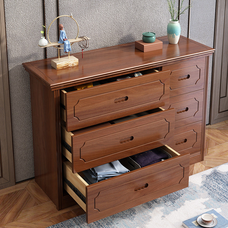 33.07" Tall Wood Accent Chest Mid-Century Modern 6 - Drawer Chest