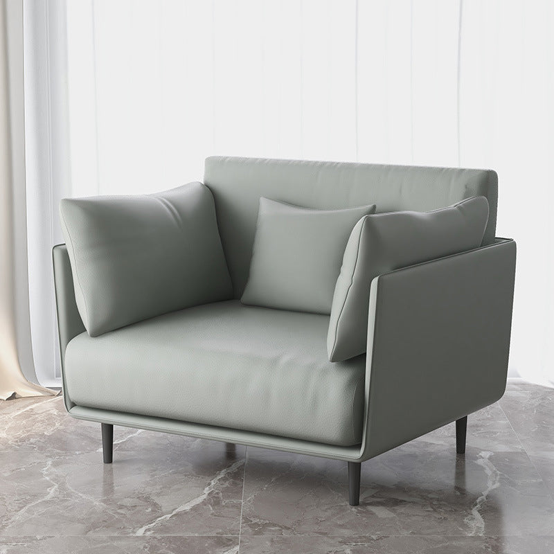 Mid-century Solid Color Armchair Basic Four Leg Accent Armchair