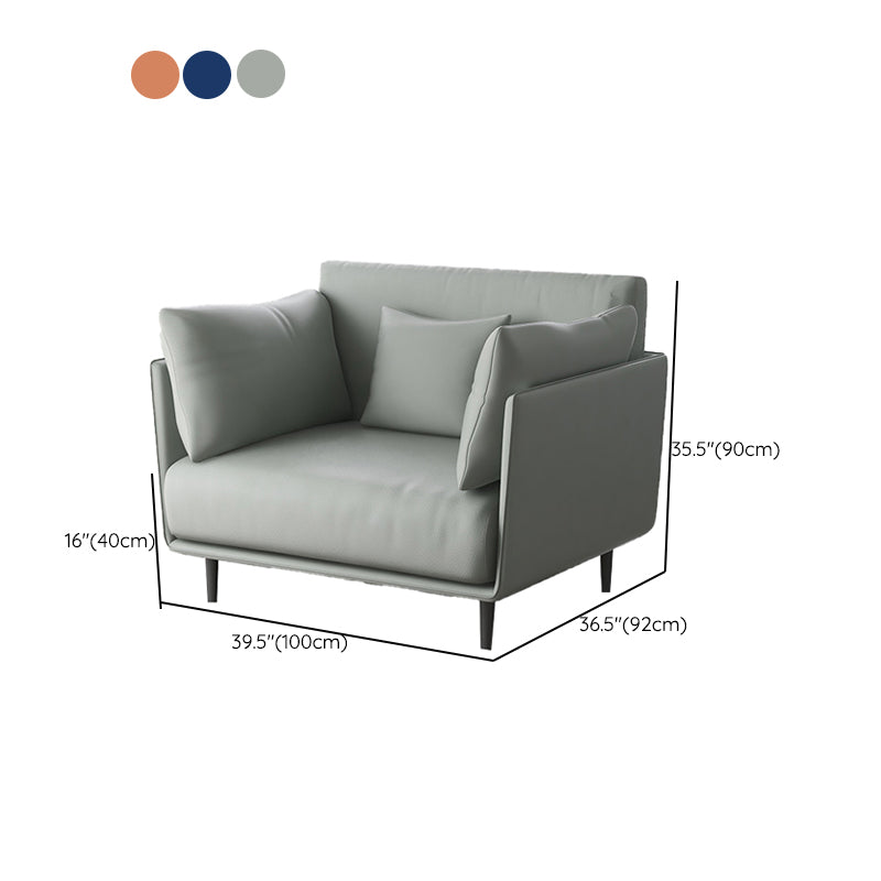 Mid-century Solid Color Armchair Basic Four Leg Accent Armchair