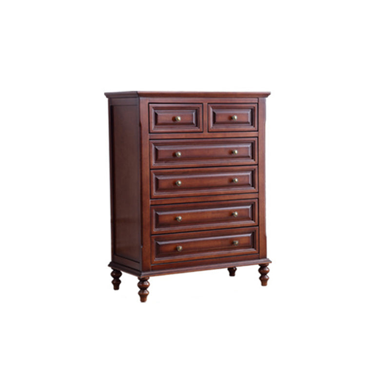 Mid Century Modern Brown Accent Chest Rubberwood 4/5/6 - Drawer Chest