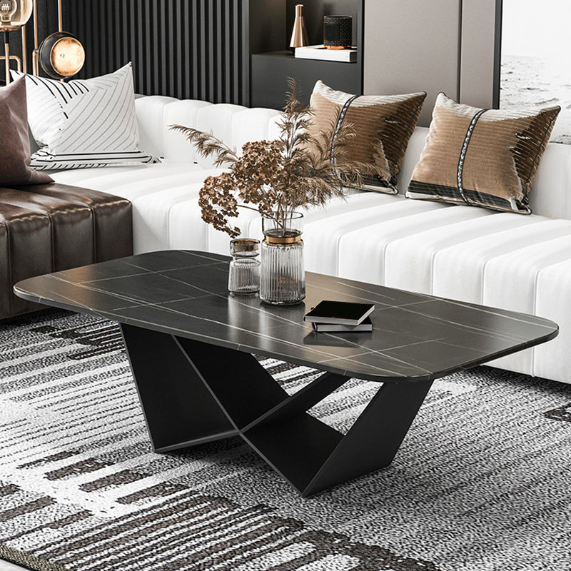 Slate Top Coffee or End Table Abstract Coffee Table, 17.71" High