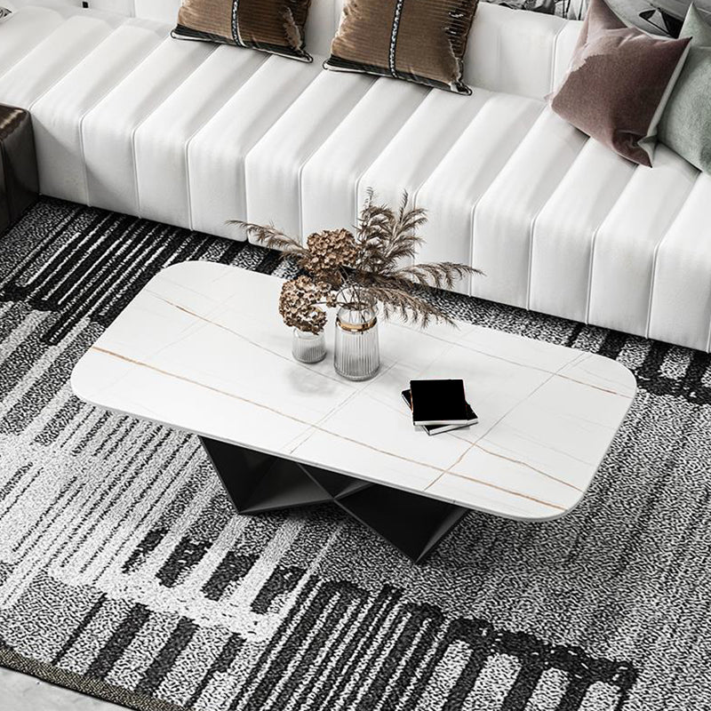 Slate Top Coffee or End Table Abstract Coffee Table, 17.71" High