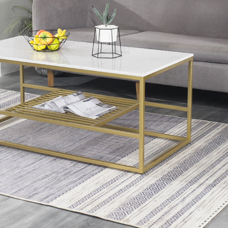 Glam Rectangular Coffee Table Frame 1 Coffee Table for Living Room