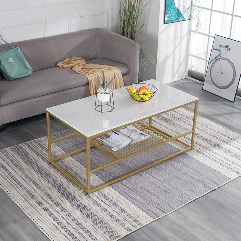 Glam Rectangular Coffee Table Frame 1 Coffee Table for Living Room