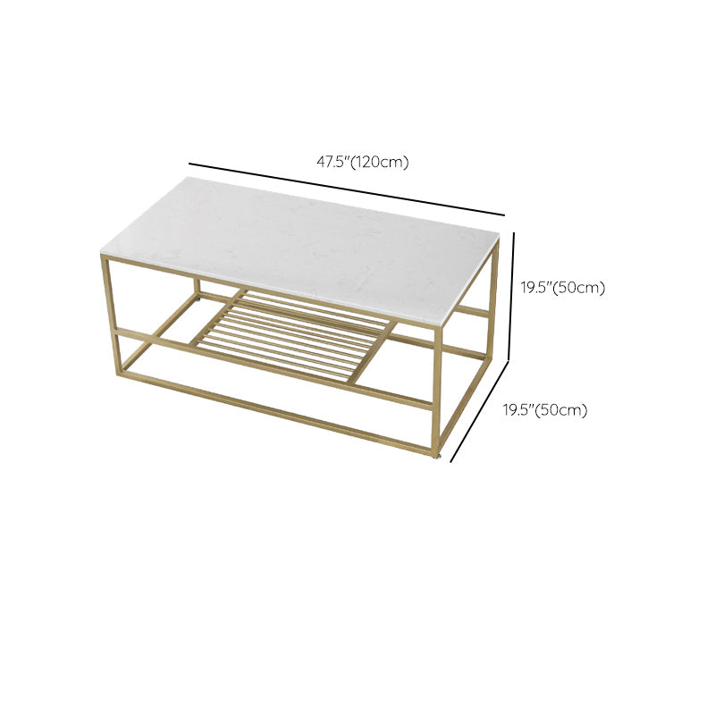 Glam Rectangular Coffee Table Frame 1 Coffee Table for Living Room