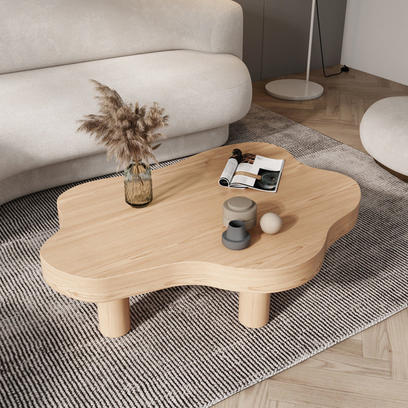 Scandinavian Free Form Cocktail Coffee 3 Legs Wood Coffee Table