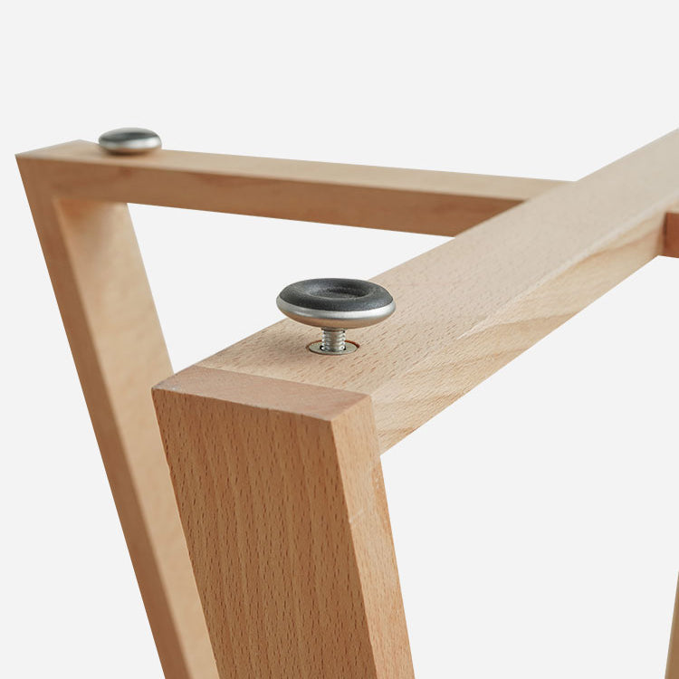Modern Style Round Wood Coffee Table Cross Legs Cocktail Table