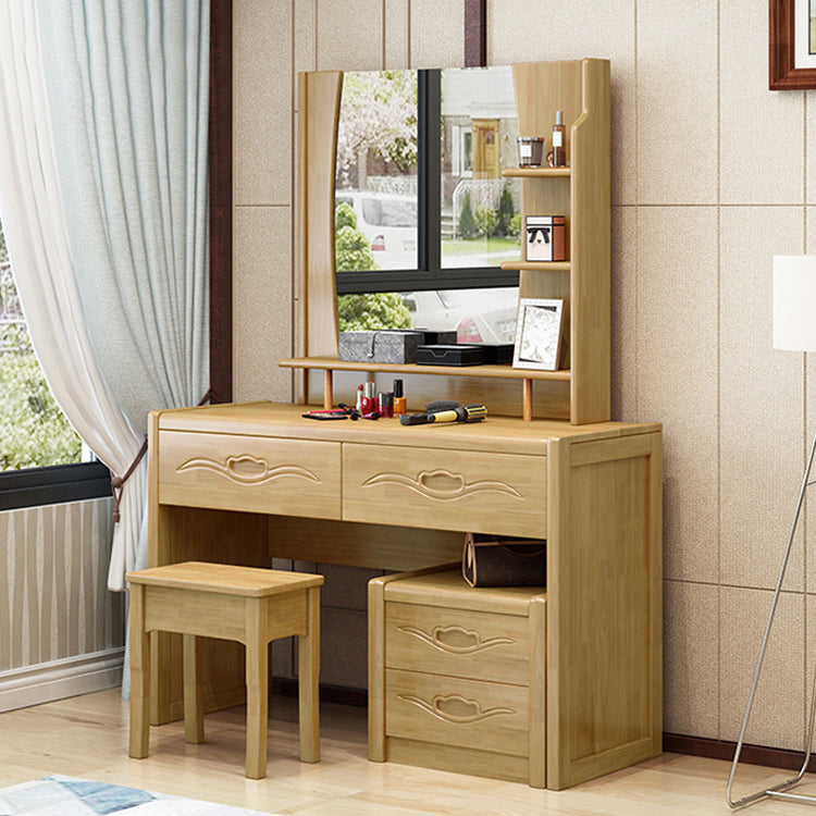 Traditional Style Make-up Vanity Bedroom Solid Wood with 4 Drawer Make-up Vanity