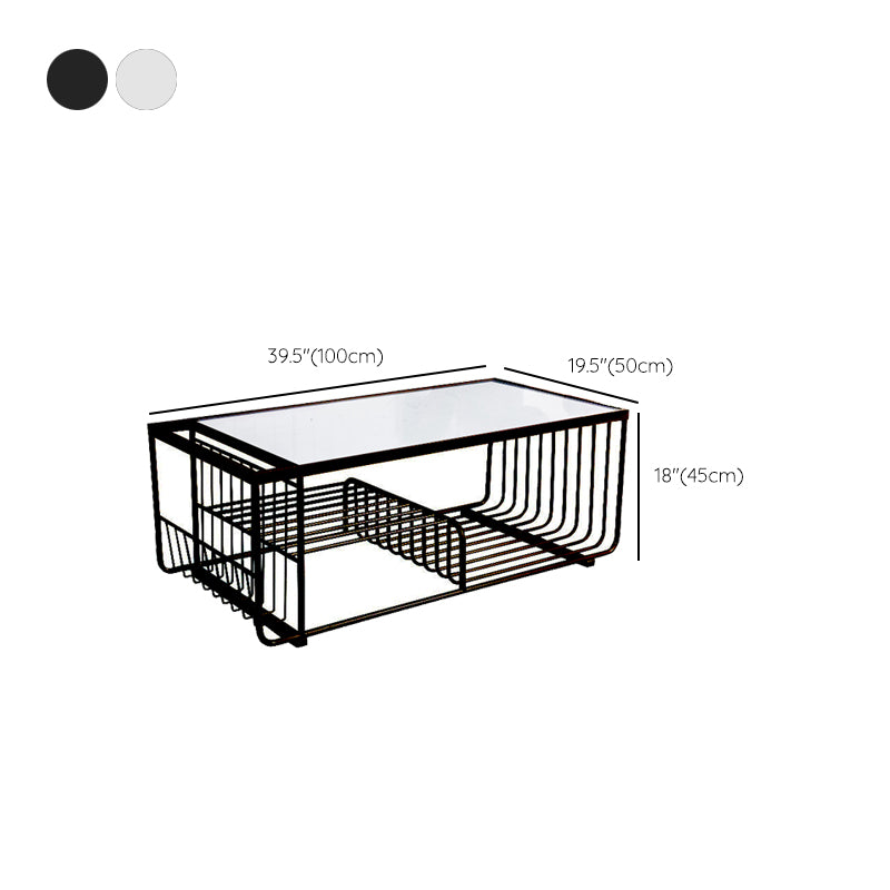 Frame Coffee Table Glam Marble Coffee Cocktail Table with Shelf