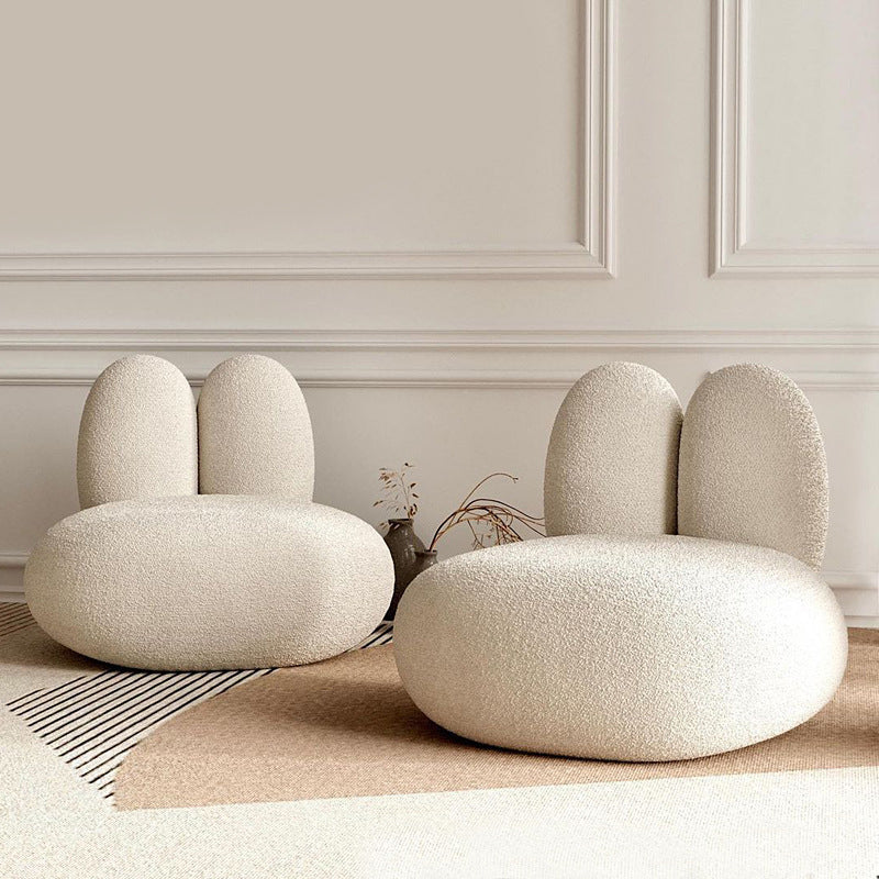 Beige Modern Fabric Sofa 27.95" High Armless Sofa for Living Room