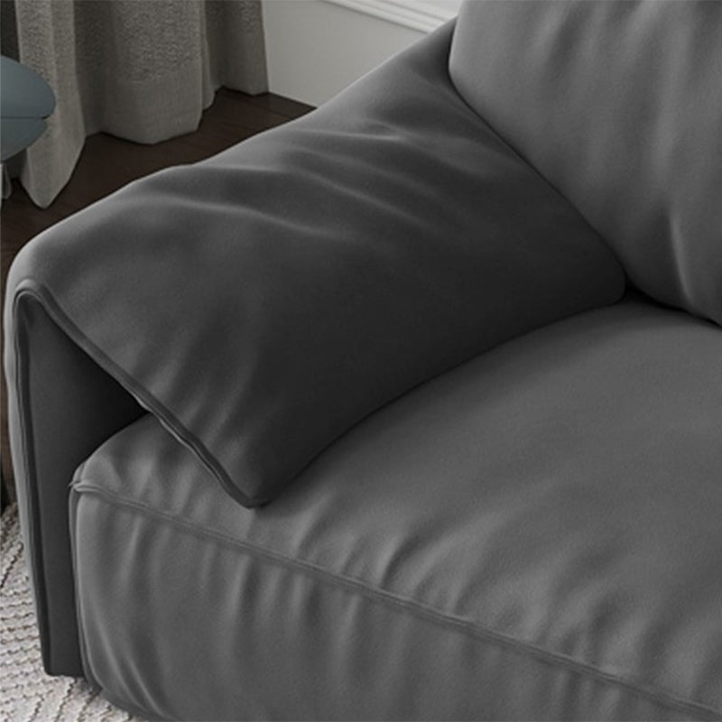 Contemporary Fabric Living Room Cushions Pillow Top Arm Standard Sofa