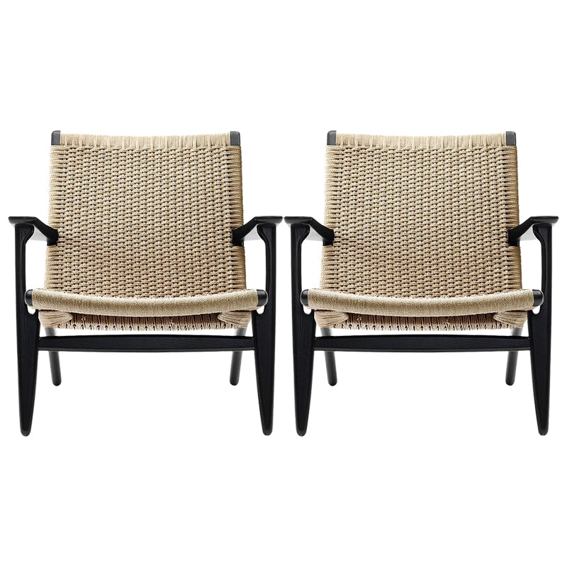 Solid Wood Frame Lounge Chair Arms Include Chair for Living Room